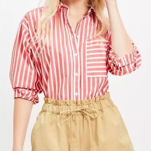 BRAND NEW LOFT Tan Scrunched Relaxed Shorts